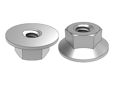 ASME B18.2.2.12 Sechskantmutter mit großem Flansch