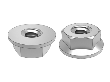 ASME B18.2.2.12 Sechskant-Flanschmutter