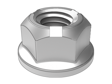 ASME B18.16.6.11 (Dreipunktdruck) Ganzmetall-Sechskantflansch-Sicherungsmuttern (Dreipunktdruck)